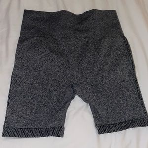 Gray Scrunch Butt Biker Shorts